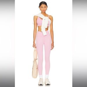 Pastel Pink Set Leggings & Seamless Bra with pads